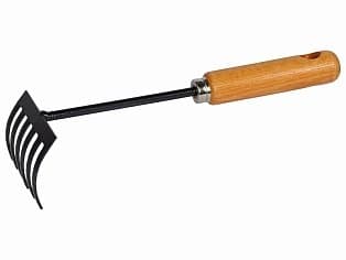 Kleinrechen mit Holzgriff