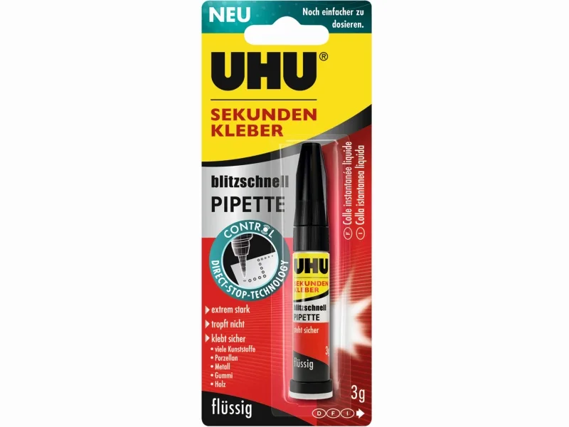 UHU SEK-KLEBER BLITZSCHNELL PIPETTE 3GR SB