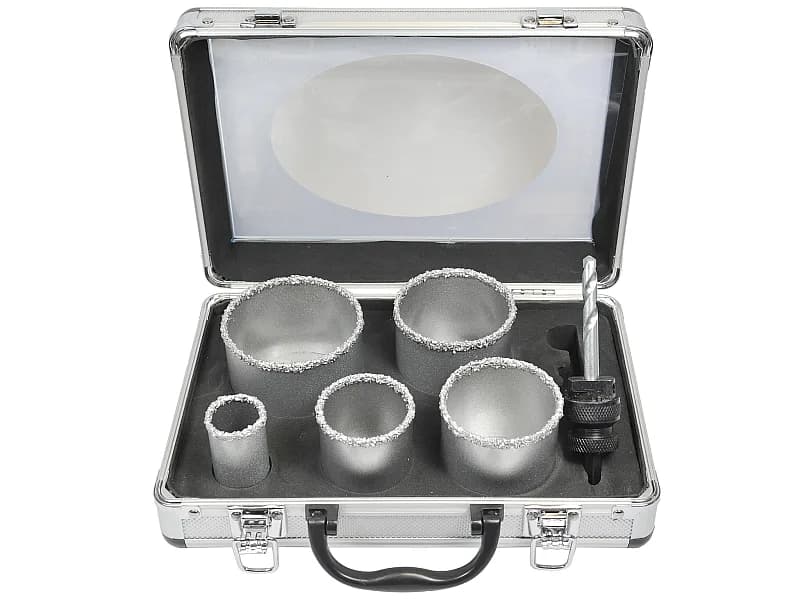Hm-bohrkronen set im Koffer