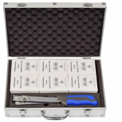 HAMMER-TACKER-SET I. ALUMINIUM KOFFER