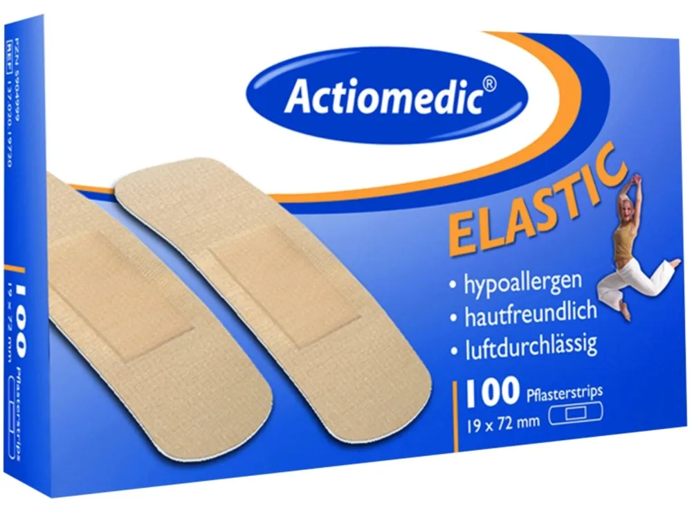 PFLASTERSTRIPS ACTIOMEDIC ELASTIC 19X72 MM