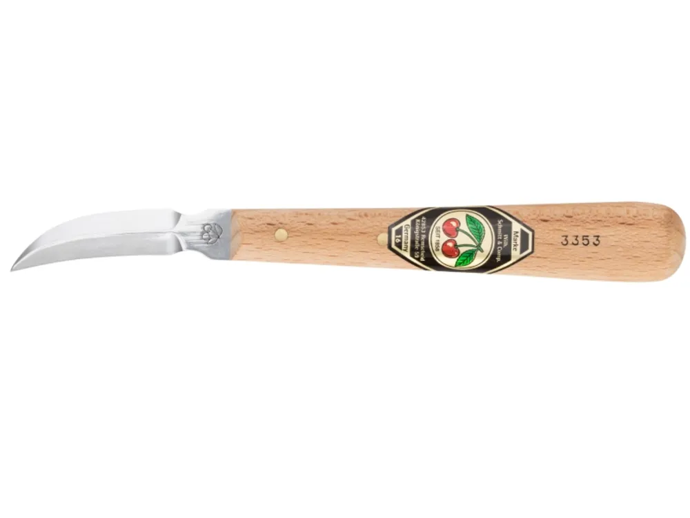 SCHNITZMESSER KIRSCHEN GEBOG/SPITZ