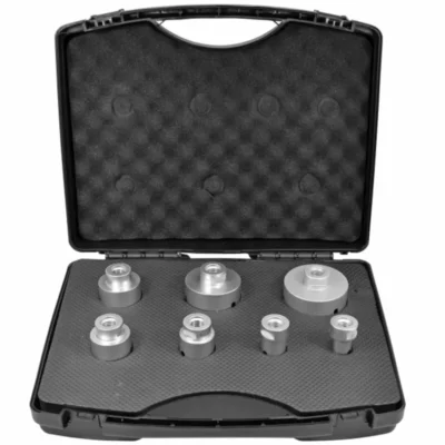 DIA-BOHRKRONEN-SET SILBER 7-TLG. I.KOFFER