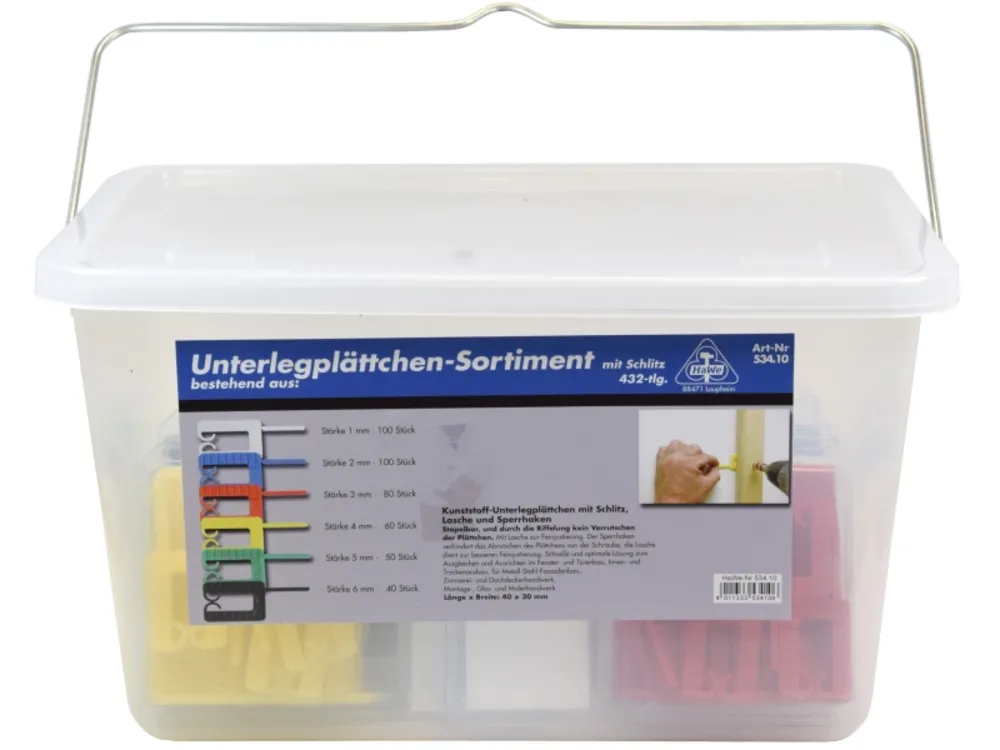 UNTERLEGPL. M. SCHLITZ-SORTIMENT IM EIMER