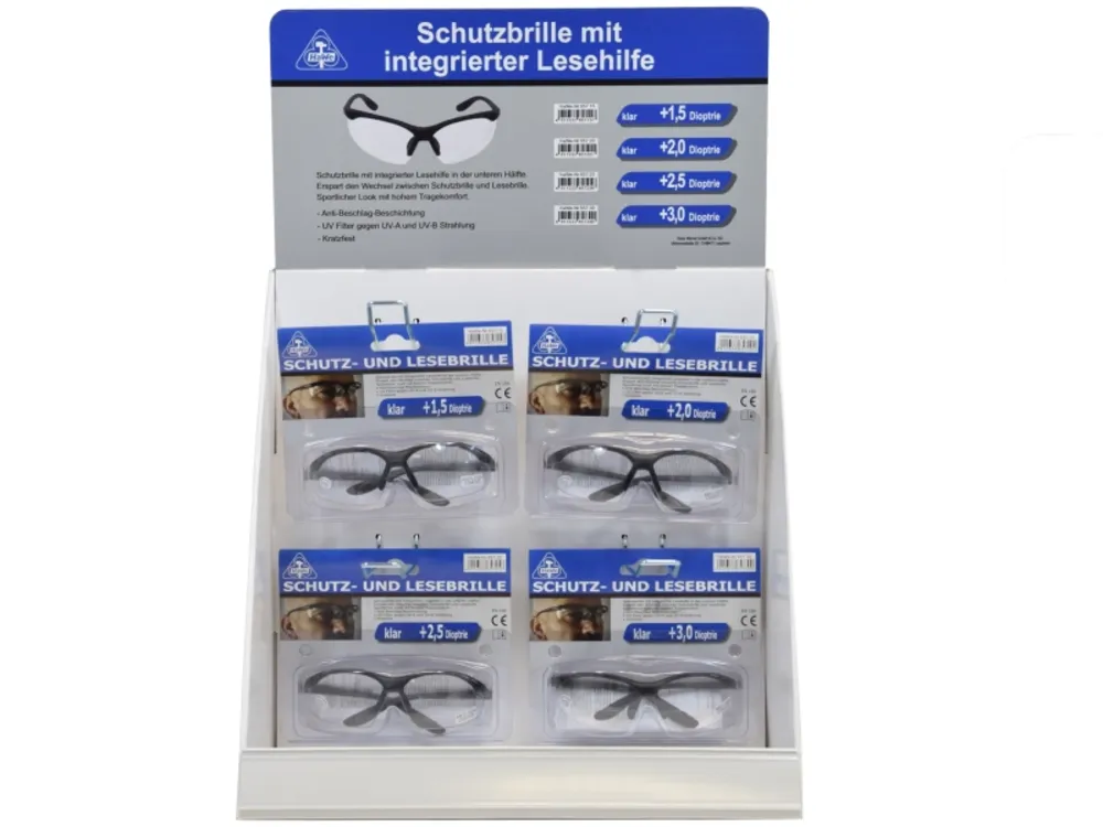DISPLAYAUFSTELLER SCHUTZBRILLEN FARBLOS