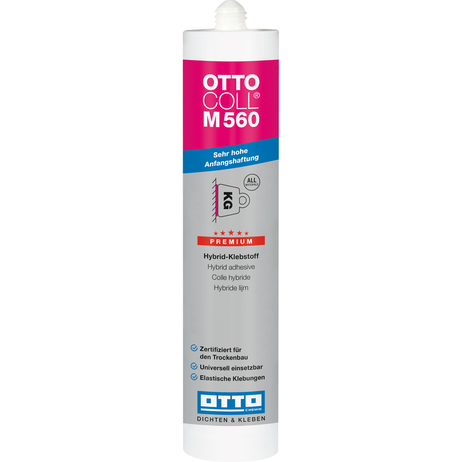 OTTOCOLL M560 Der universelle Hybrid-Klebstoff mit extrem hoher Anfangshaftung